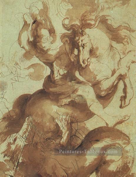 St George Tuer le stylo Dragon Baroque Peter Paul Rubens Peintures à l'huile